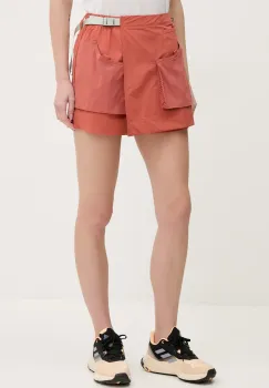 Columbia pantaloni scurti Cove Beach culoarea portocaliu, uni, high waist, 2119351 imagine