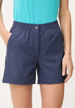 Columbia pantaloni scurti outdoor Cedar Crest culoarea albastru marin, uni, high waist, 2119823 imagine