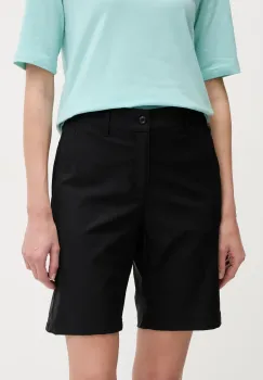 Columbia pantaloni scurti outdoor Leslie Falls culoarea negru, neted, medium waist, 2119193 imagine