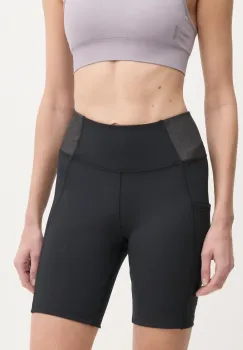 Columbia pantaloni scurti sport Boundless Trek femei, culoarea negru, neted, high waist, 2074471 imagine