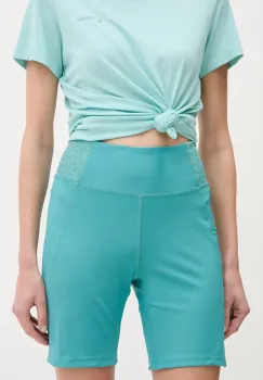 Columbia pantaloni scurti sport Boundless Trek femei, culoarea negru, neted, high waist, 2074471 imagine