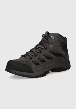 Columbia pantofi Crestwood Mid Waterproof barbati, culoarea gri, 2100641 imagine
