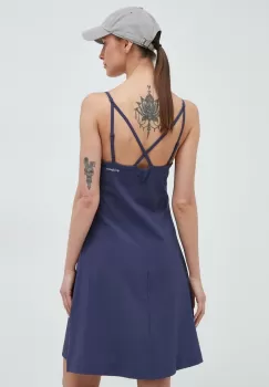 Columbia rochie culoarea albastru marin, mini, drept imagine