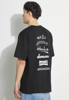 Columbia tricou Burnt Lake barbati, culoarea negru, cu imprimeu, 2071711 imagine