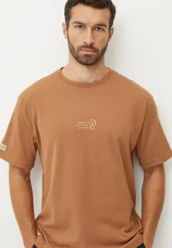 Columbia tricou CSC Heritage barbati, culoarea maro, cu imprimeu, 2090871 imagine