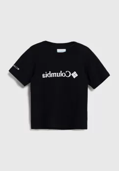 Columbia tricou de bumbac pentru copii Valley Creek Short culoarea negru, cu imprimeu imagine
