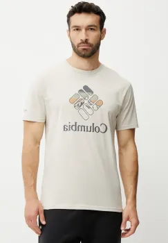 Columbia tricou din bumbac culoarea gri, cu imprimeu imagine