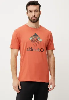 Columbia tricou din bumbac culoarea rosu, cu imprimeu imagine