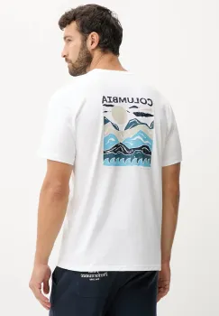 Columbia tricou din bumbac Explorers Canyon culoarea negru, cu imprimeu, 2036451. imagine