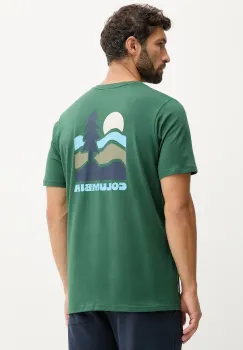Columbia tricou din bumbac Explorers Canyon culoarea negru, cu imprimeu, 2036451. imagine