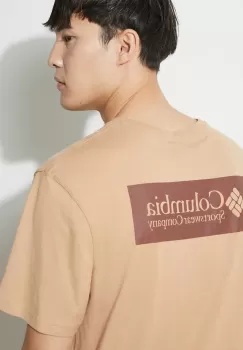 Columbia tricou din bumbac North Cascades culoarea bej, cu imprimeu imagine