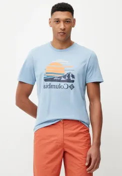 Columbia tricou din bumbac Path Lake barbati, cu imprimeu, 1934814. imagine