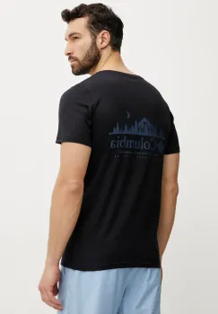 Columbia tricou din bumbac Rapid Ridge barbati, culoarea negru, cu imprimeu, 1934824 imagine