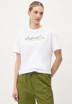 Columbia tricou din bumbac Rolling Bend femei, culoarea alb, 2119991 imagine