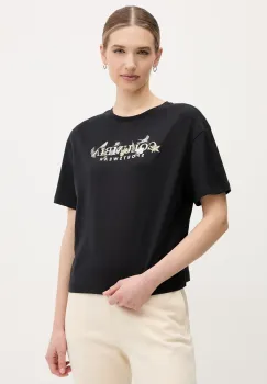 Columbia tricou din bumbac Rolling Bend femei, culoarea negru, 2119991 imagine