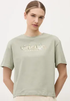 Columbia tricou din bumbac Rolling Bend femei, culoarea verde, 2119991 imagine