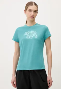 Columbia tricou Ruby Springs femei, culoarea verde, 2120061 imagine