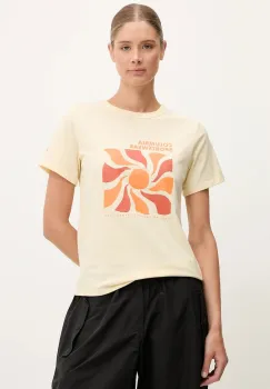Columbia tricou Sun Trek femei, culoarea galben, 2120133 imagine