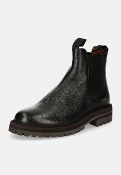 Common Projects ghete chelsea de piele Chelsea Workboot in Leather barbati, culoarea negru, 2447 imagine