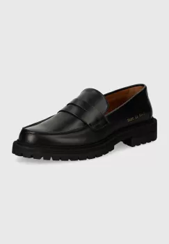 Common Projects mocasini de piele Loafer with Tread Sole barbati, culoarea negru, 2449 imagine