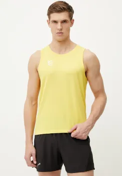 Compressport tricou de alergare Singlet culoarea galben, ATSM743 imagine
