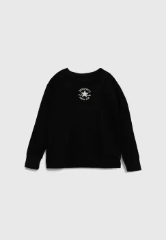 Converse bluza copii culoarea negru, cu imprimeu imagine