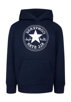 Converse bluza copii culoarea verde, cu gluga, cu imprimeu imagine