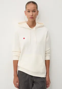 Converse bluza culoarea bej, cu gluga, cu imprimeu, 10026889-A02 imagine