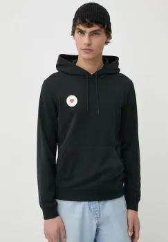 Converse bluza culoarea negru, cu gluga, cu imprimeu, 10026889-A01 imagine
