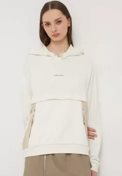 Converse bluza femei, culoarea bej, cu gluga, neted imagine