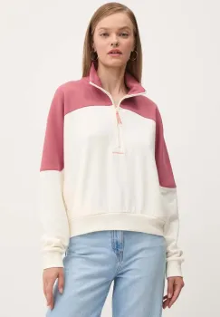 Converse bluza femei, culoarea bej, cu imprimeu, 10026781-A06 imagine