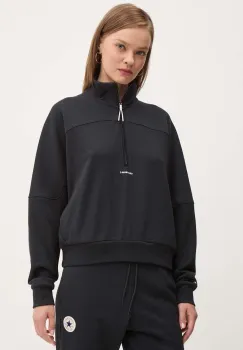 Converse bluza femei, culoarea negru, neted, 10026781-A03 imagine