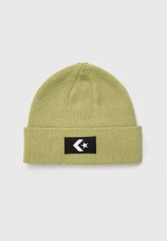 Converse caciula culoarea verde, din tricot gros imagine