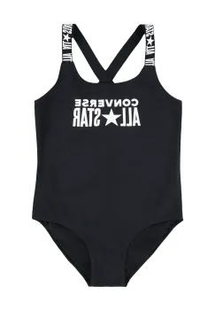 Converse costum de baie dintr-o bucata pentru bebelusi culoarea negru, 1CD456 imagine