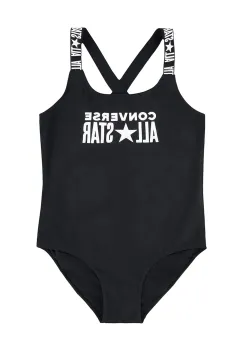 Converse costum de baie dintr-o bucata pentru copii culoarea negru, 3CD456 imagine