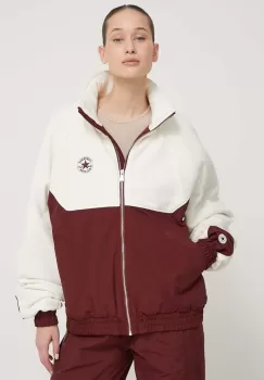 Converse geaca femei, culoarea bej, de iarna, oversize imagine