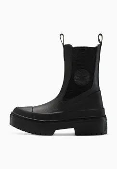 Converse ghete chelsea de piele Chuck Taylor All Star Lugged Heel Nu culoarea negru, cu platforma, A12985C imagine