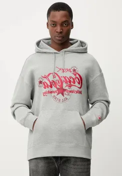 Converse hanorac de bumbac x Coca Cola culoarea gri, cu gluga, cu imprimeu, CVM5H502 imagine