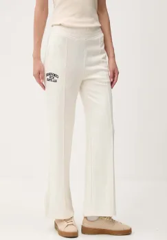 Converse pantaloni de trening culoarea bej, cu imprimeu, 10026779-A03 imagine