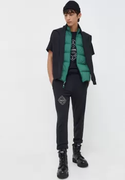 Converse pantaloni de trening culoarea negru, cu imprimeu imagine