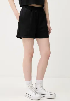 Converse pantaloni scurti culoarea negru, uni, high waist, 10028417-A02 imagine