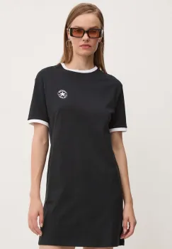 Converse rochie din bumbac culoarea negru, mini, drept, 10026968-A01 imagine