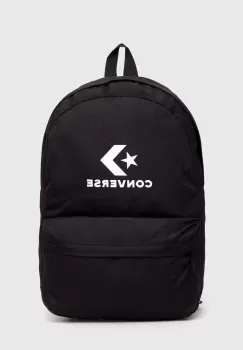 Converse rucsac culoarea negru, mare, cu imprimeu imagine