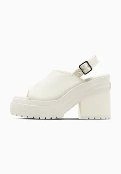 Converse sandale Chuck 70 De Luxe Heel Nu femei, culoarea alb, cu toc drept, A13796C imagine
