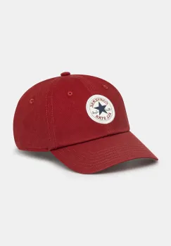 Converse sapca de baseball din bumbac culoarea bordo, cu imprimeu, 10027421-A17 imagine