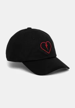 Converse sapca de baseball din bumbac culoarea negru, cu imprimeu, 10028310-A01 imagine