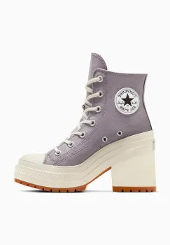 Converse tenisi Chuck 70 De Luxe Heel culoarea violet, A12575C imagine
