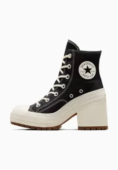 Converse tenisi Chuck 70 De Luxe Heel femei, culoarea negru, A05347C imagine