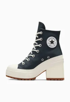 Converse tenisi Chuck 70 De Luxe Heel femei, culoarea negru, A09386C imagine