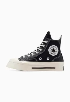 Converse tenisi Chuck 70 De Luxe Squared HI culoarea negru, A06435C imagine